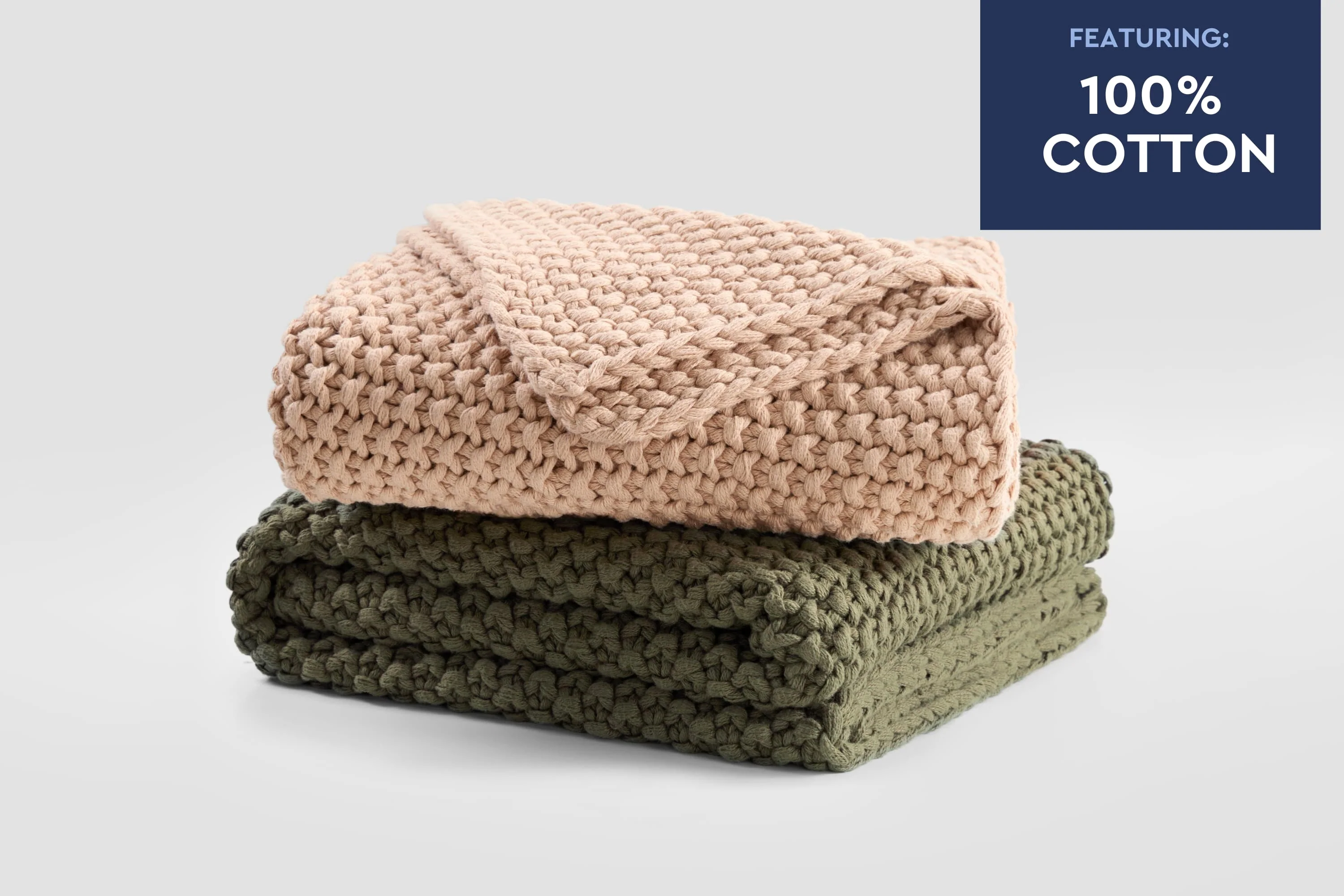 Cozy Knit Cotton Throw Blanket - Image 21