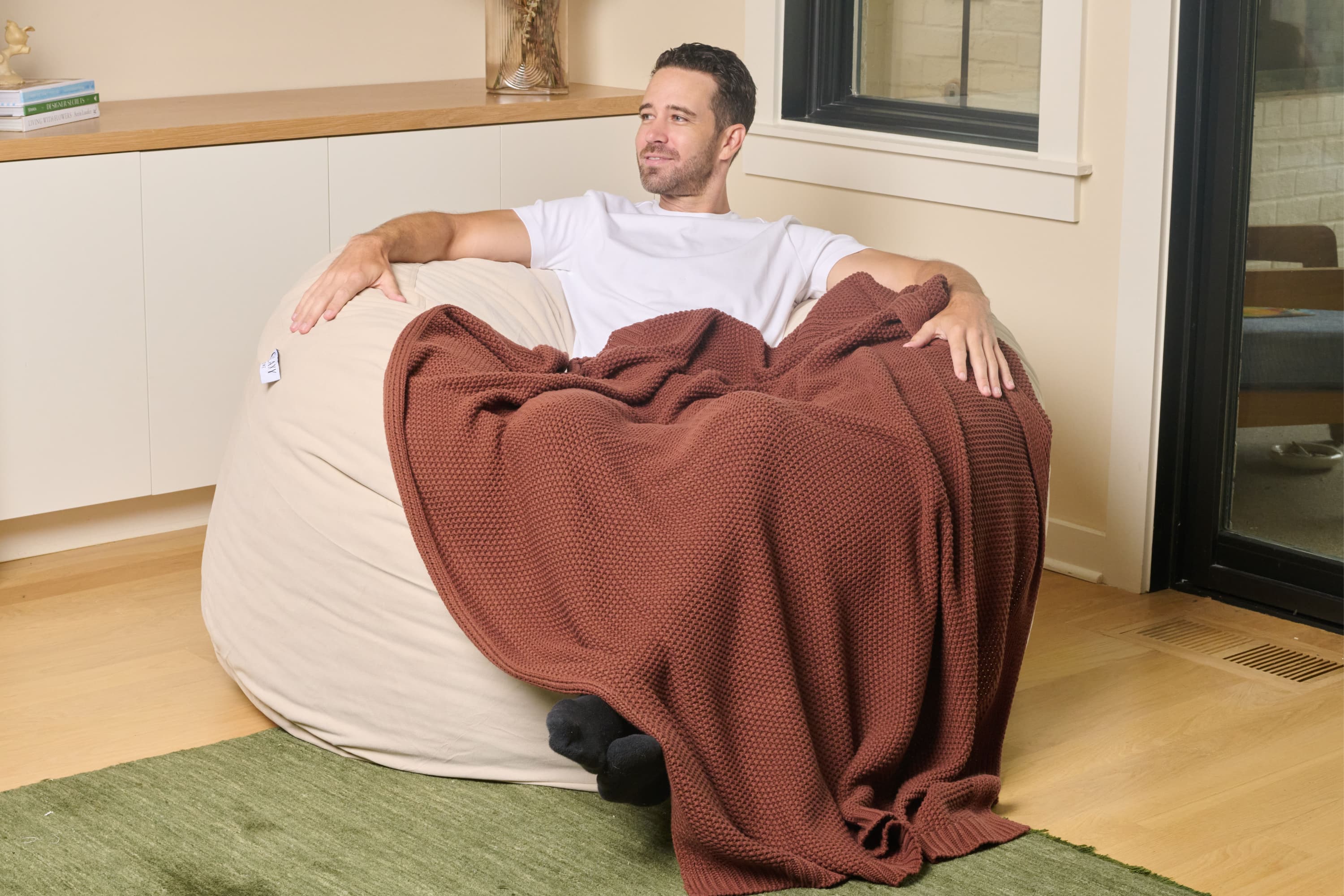 Cozy Knit Cotton Throw Blanket - Image 27